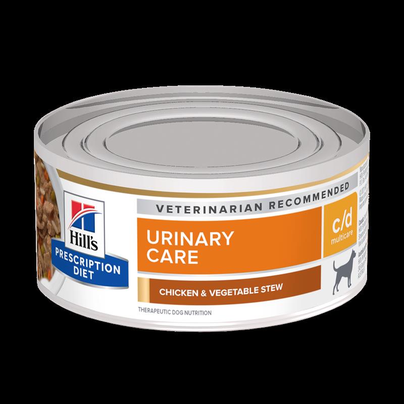 忠愛動物醫院,希爾斯Hill's犬泌尿 c/d 全效 雞肉燉蔬菜罐頭156g