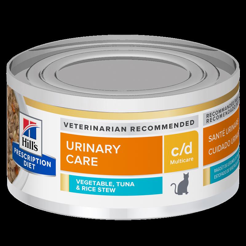 忠愛動物醫院,希爾斯Hill's貓泌尿處方 c/d 全效 鮪魚燉蔬菜罐頭82g