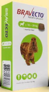 一錠除（中型犬）10~20KG 除 跳蚤 壁蝨 毛囊蟲 12週用一次BRAVECTO,忠愛動物醫院