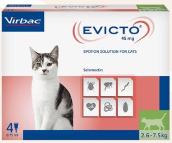 維克貓用免疥心2.6~7.5KG 預防心絲蟲、跳蚤、耳疥蟲、腸道寄生蟲Evicto®,忠愛動物醫院